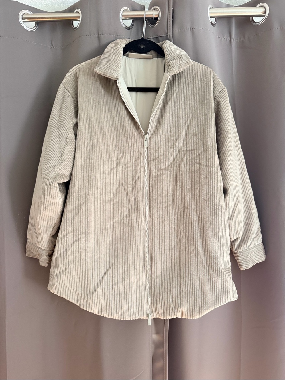 Essentials Fear of God YOUTH Corduroy Teddy Jacket - Light Beige SIZE 10